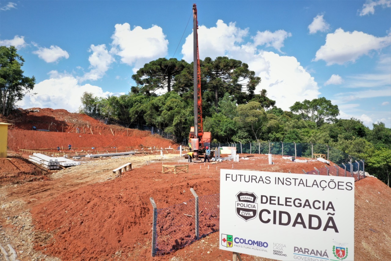 Construção de nova Delegacia Cidadã em Colombo está em andamento