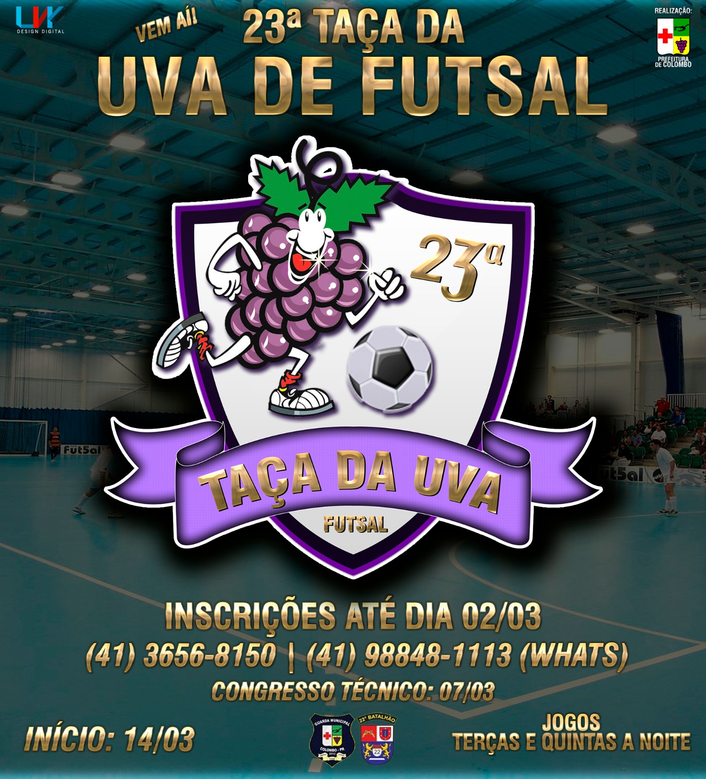 23º Taça da Uva de Futsal já está com inscrições abertas