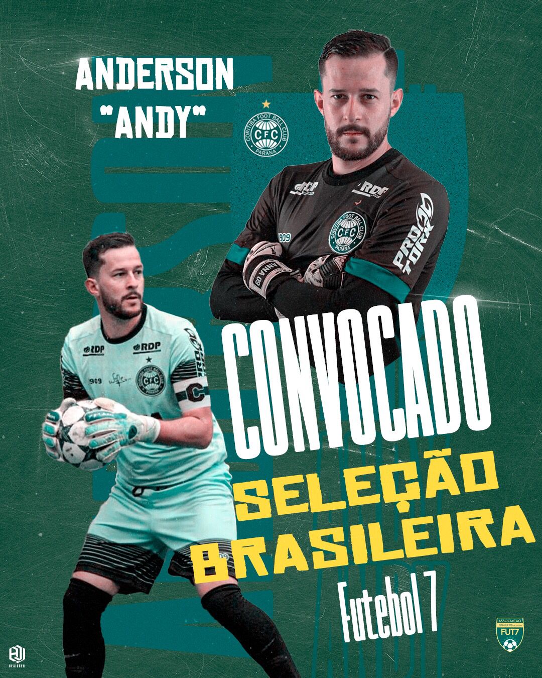 Goleiro Andy é convocado para a Seleção Brasileira de Fut 7